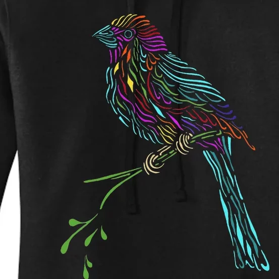 Birdwatcher Colourful Bird Watching Parrot Budgie Women's Pullover Hoodie