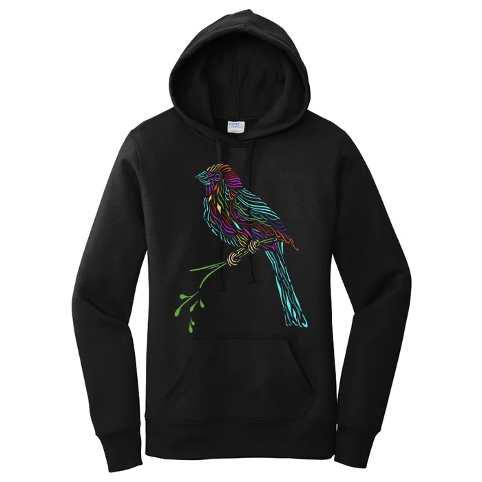 Birdwatcher Colourful Bird Watching Parrot Budgie Women's Pullover Hoodie