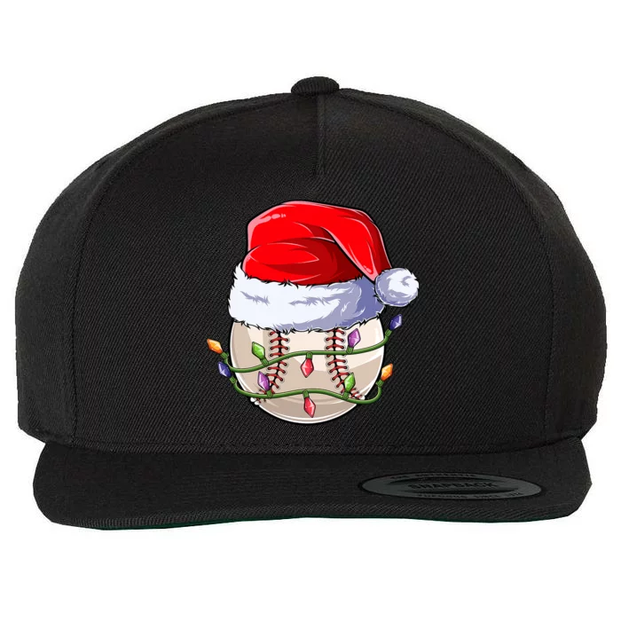 Baseball Christmas Boy Christmas Light Wool Snapback Cap