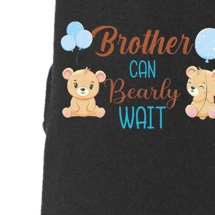 Brother Can Bearly Wait Bear Gender Neutral Boy Baby Shower Doggie 3-End Fleece Hoodie