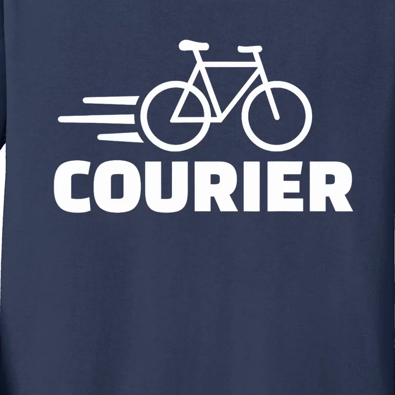 Bike courier Kids Long Sleeve Shirt