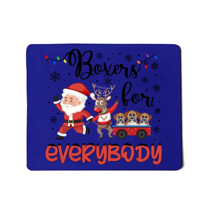 Boxer Christmas Boxers For Everybody Xmas Boxer Dog Great Gift Mousepad