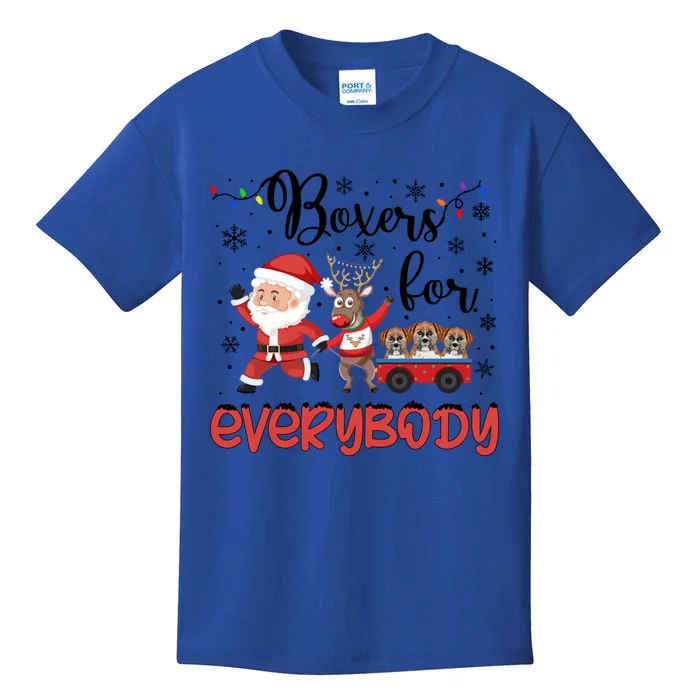 Boxer Christmas Boxers For Everybody Xmas Boxer Dog Great Gift Kids T-Shirt