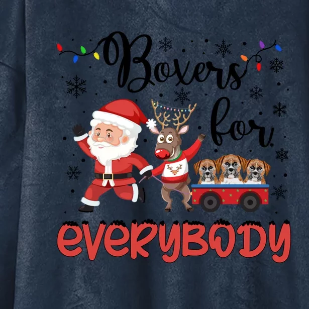 Boxer Christmas Boxers For Everybody Xmas Boxer Dog Great Gift Hooded Wearable Blanket