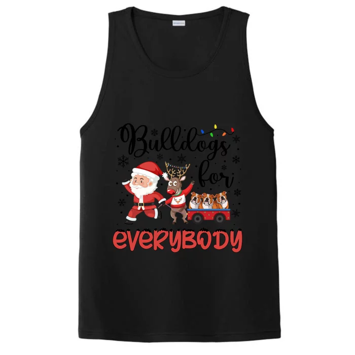 Bulldog Christmas Bulldogs For Everybody Xmas Funny Gift Performance Tank