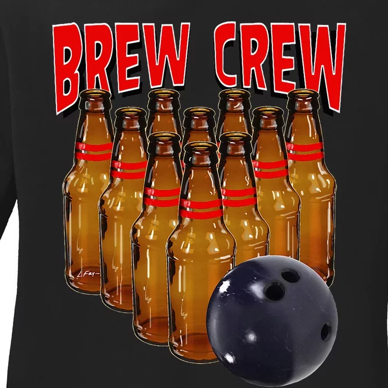 Brew Crew Bowling Ladies Long Sleeve Shirt