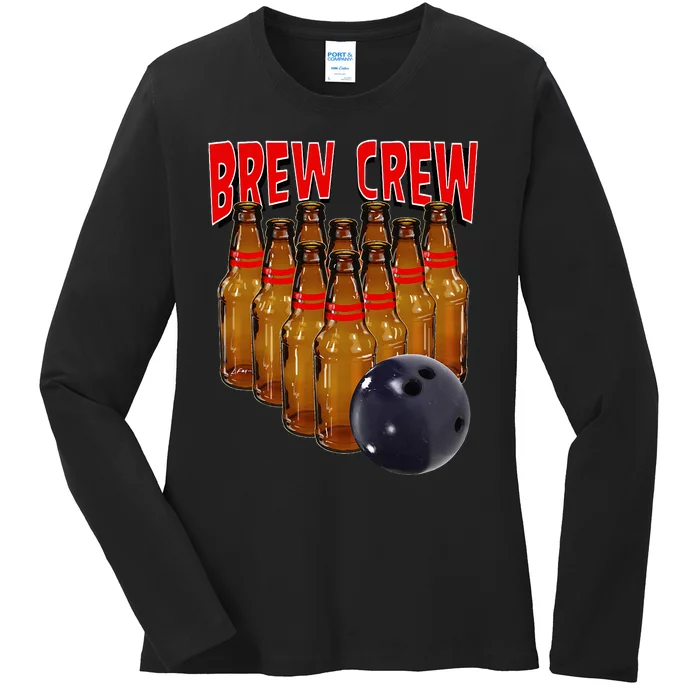 Brew Crew Bowling Ladies Long Sleeve Shirt