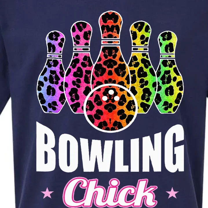 Bowler Chick Bowling Ball Leopard Art Bowling Sueded Cloud Jersey T-Shirt