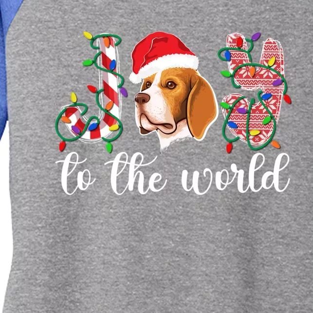 Beagle Christmas Beagle Xmas Party Beagle Lover Gift Women's Tri-Blend 3/4-Sleeve Raglan Shirt