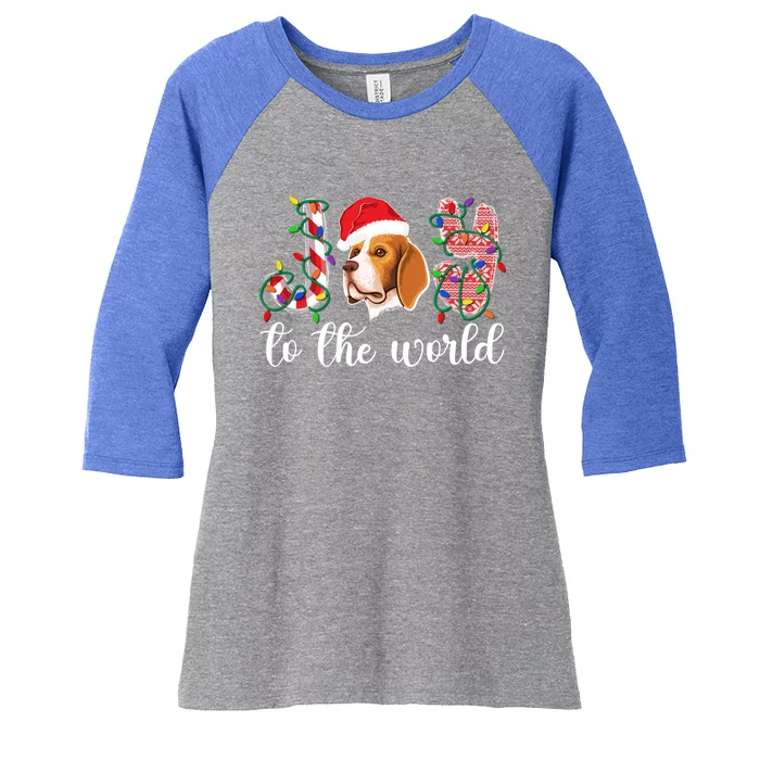 Beagle Christmas Beagle Xmas Party Beagle Lover Gift Women's Tri-Blend 3/4-Sleeve Raglan Shirt