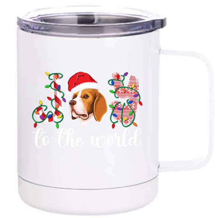 Beagle Christmas Beagle Xmas Party Beagle Lover Gift Front & Back 12oz Stainless Steel Tumbler Cup