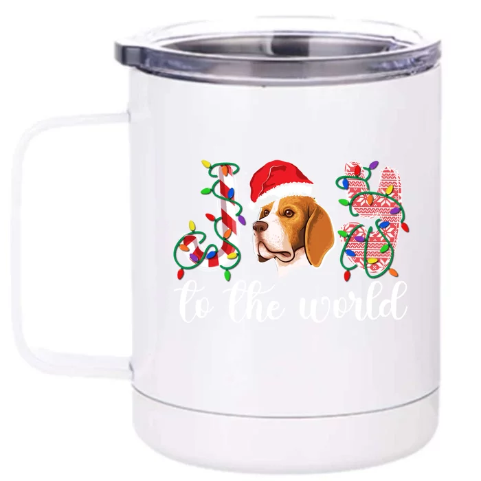 Beagle Christmas Beagle Xmas Party Beagle Lover Gift Front & Back 12oz Stainless Steel Tumbler Cup