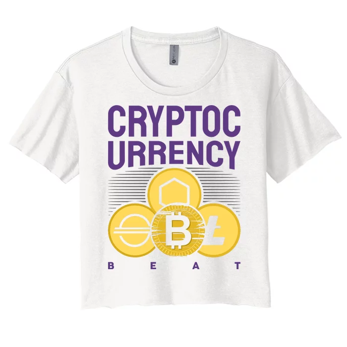 Bitcoin Cryptocurrency Beat Women's Crop Top Tee