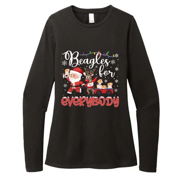 Beagle Christmas Beagles For Everybody Beagle Xmas Gift Womens CVC Long Sleeve Shirt