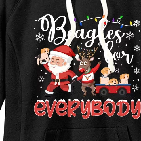 Beagle Christmas Beagles For Everybody Beagle Xmas Gift Women's Fleece Hoodie