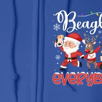 Beagle Christmas Beagles For Everybody Beagle Xmas Gift Full Zip Hoodie