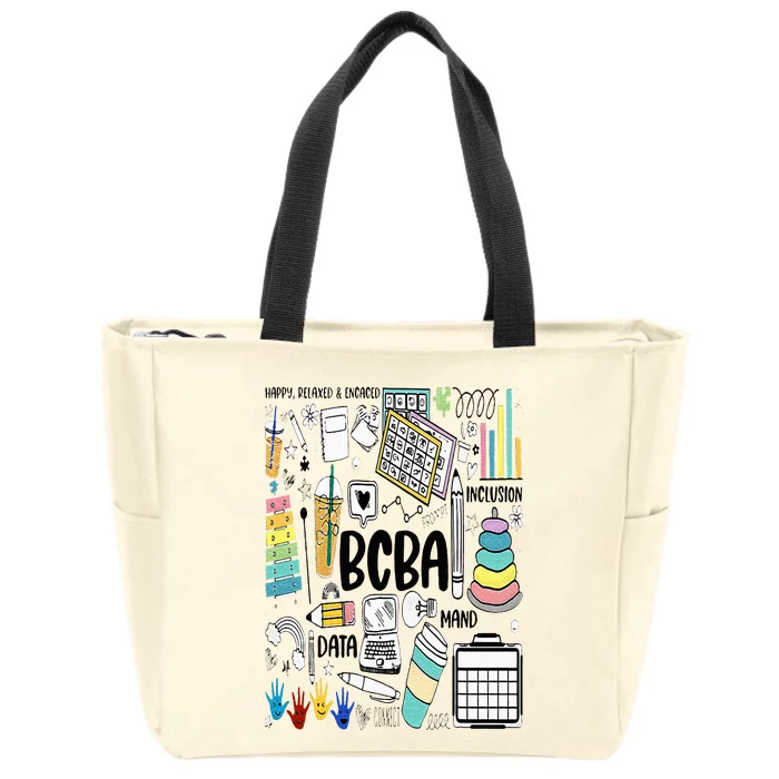 Board Certified Behavior Analyst BCBA Symbols ABA Therapist Zip Tote Bag