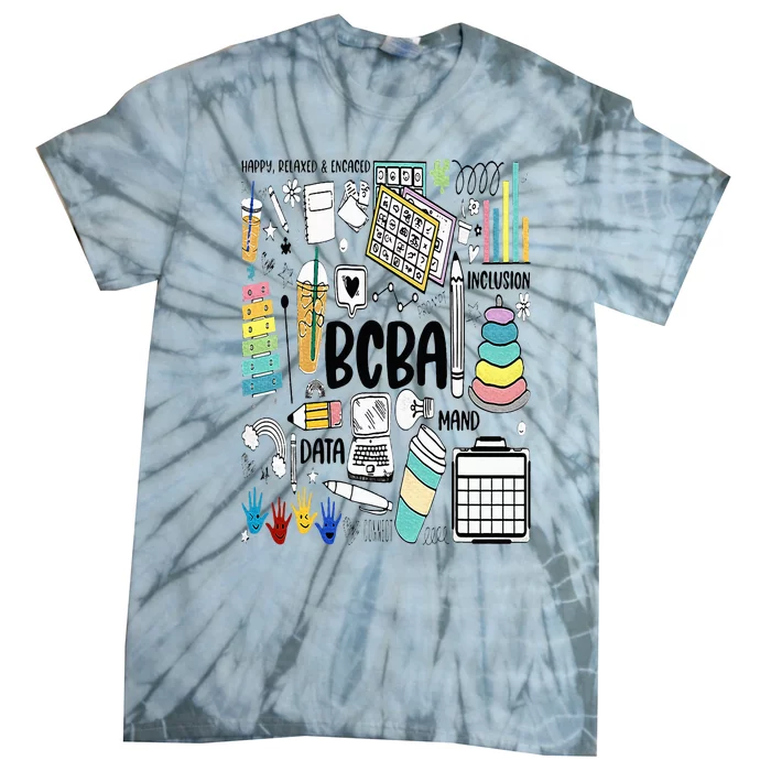 Board Certified Behavior Analyst BCBA Symbols ABA Therapist Tie-Dye T-Shirt