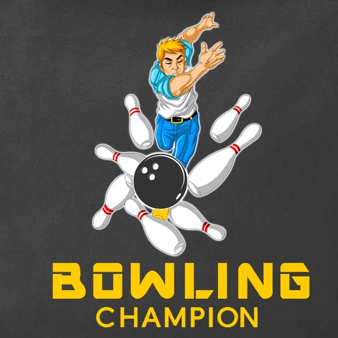 Bowling Champion Zip Tote Bag