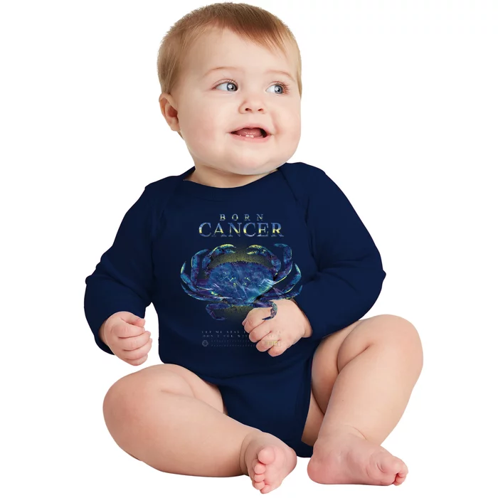 Born Cancer Baby Long Sleeve Bodysuit