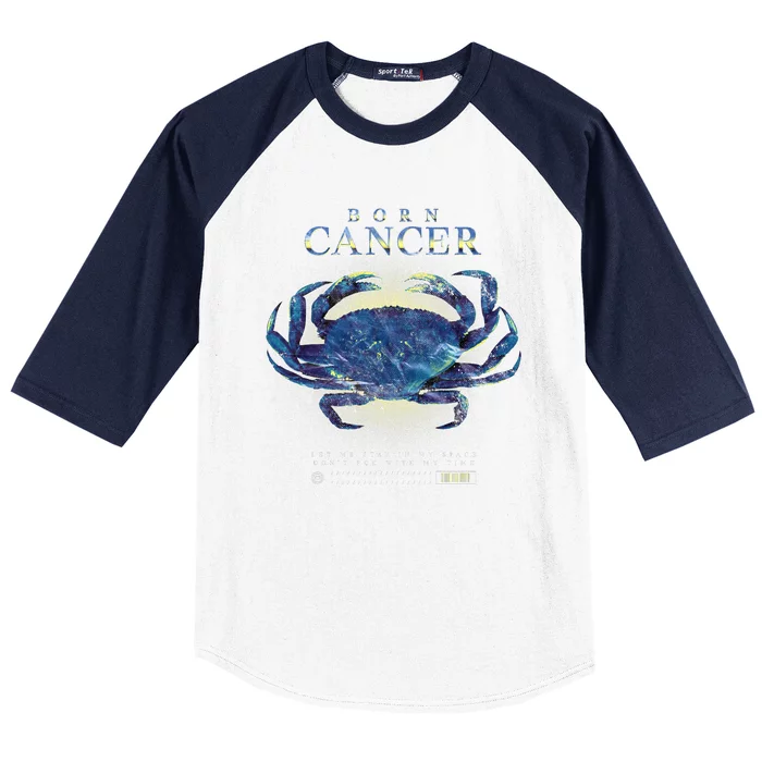 Born Cancer Baseball Sleeve Shirt