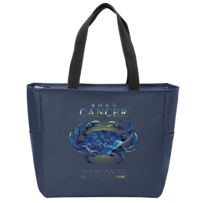 Born Cancer Zip Tote Bag