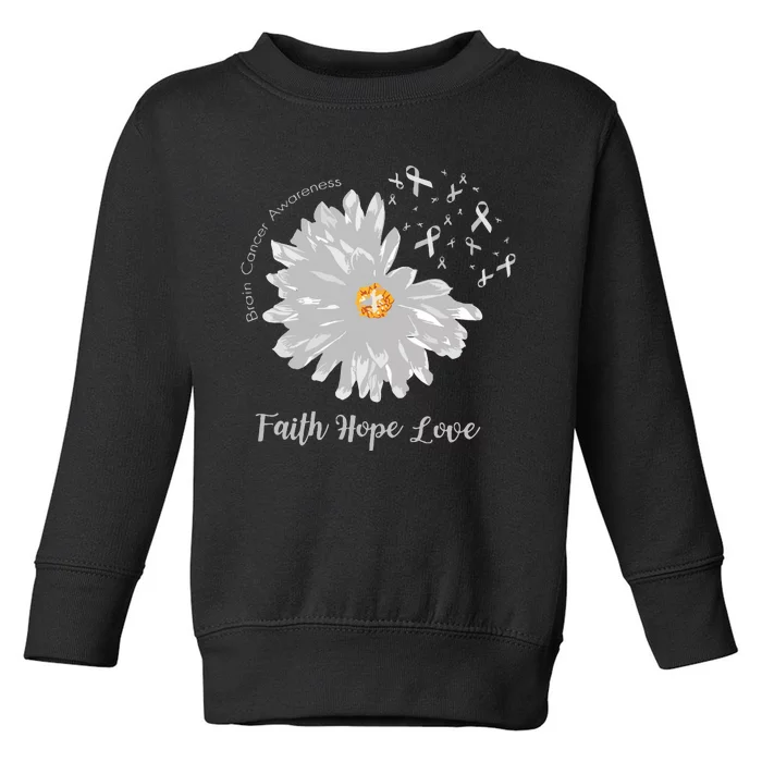 Brain Cancer Brain Cancer Awareness Toddler Sweatshirt