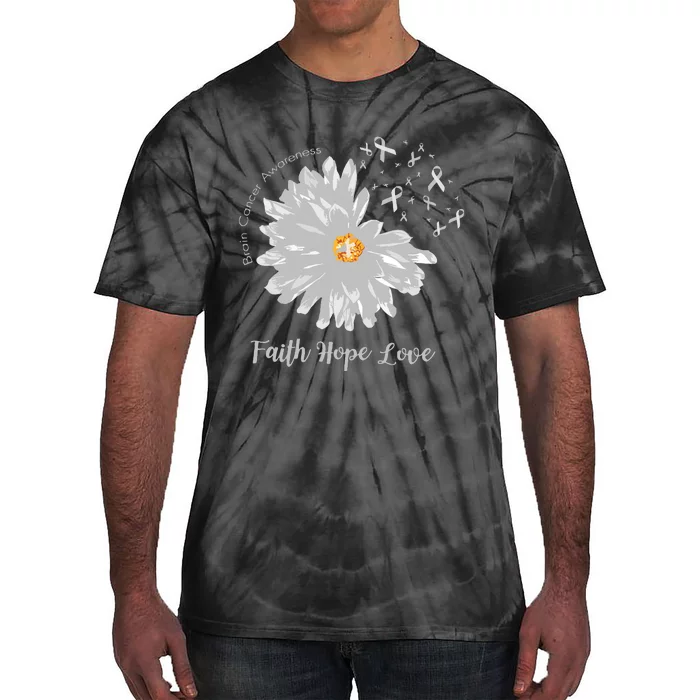 Brain Cancer Brain Cancer Awareness Tie-Dye T-Shirt