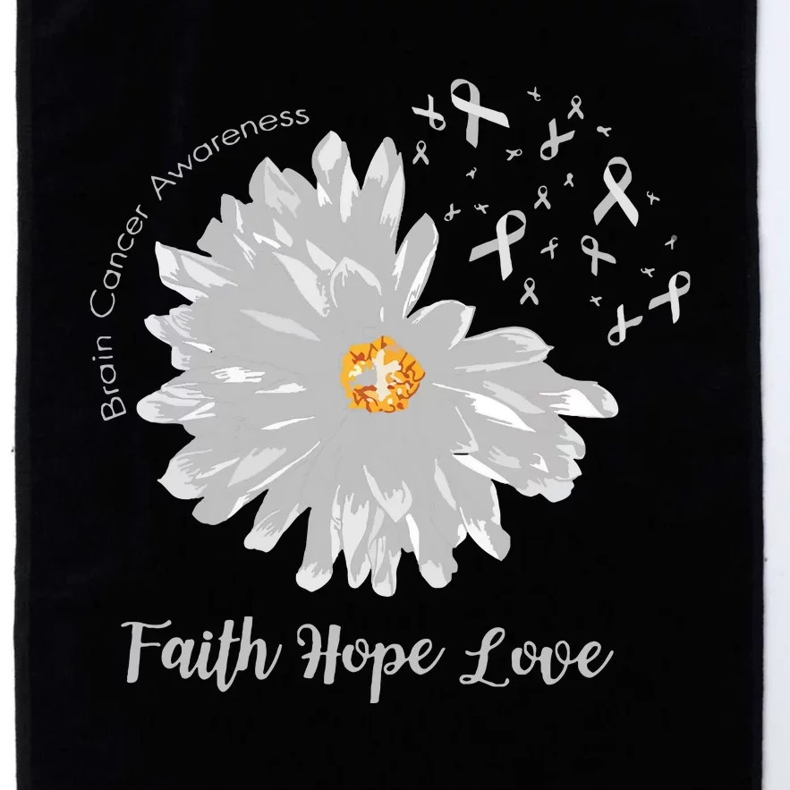 Brain Cancer Brain Cancer Awareness Platinum Collection Golf Towel