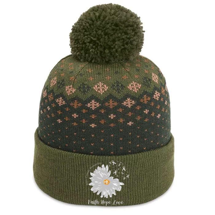 Brain Cancer Brain Cancer Awareness The Baniff Cuffed Pom Beanie