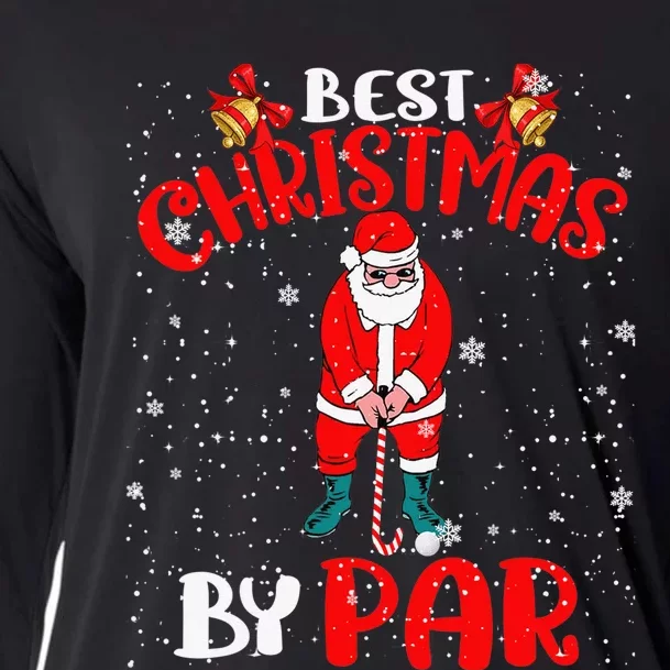 Best Christmas By Par Ugly Christmas Golf Santa Claus Cooling Performance Long Sleeve Crew