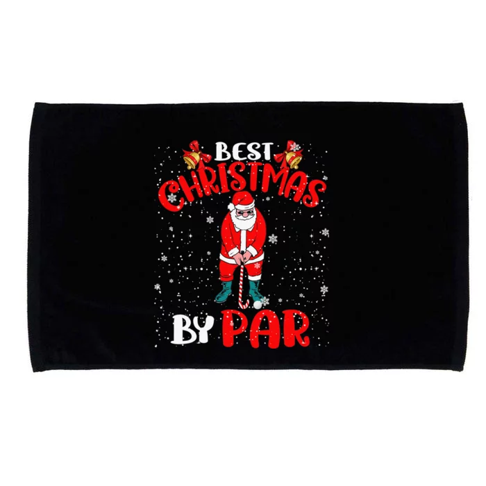 Best Christmas By Par Ugly Christmas Golf Santa Claus Microfiber Hand Towel