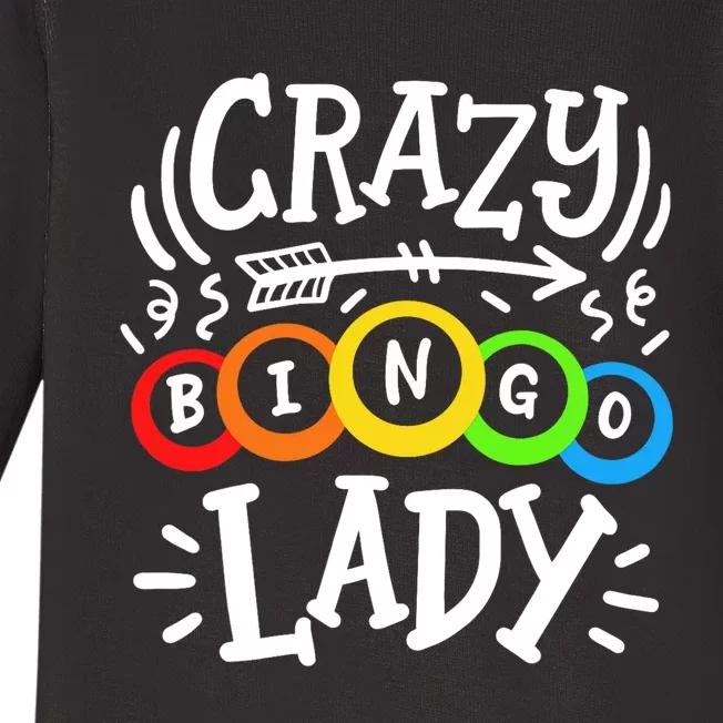 Bingo Crazy Bingo Lady Baby Long Sleeve Bodysuit