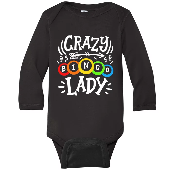 Bingo Crazy Bingo Lady Baby Long Sleeve Bodysuit