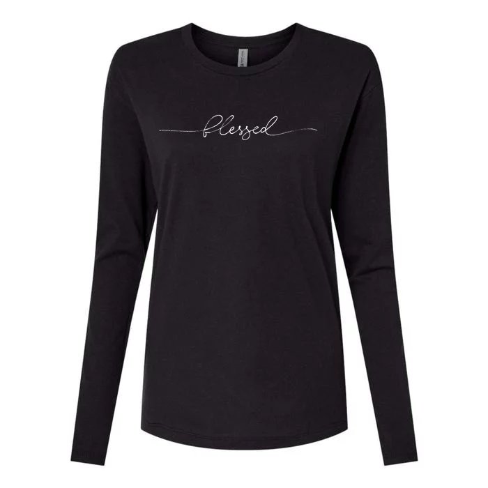 Blessed Cute Womens Cotton Relaxed Long Sleeve T-Shirt