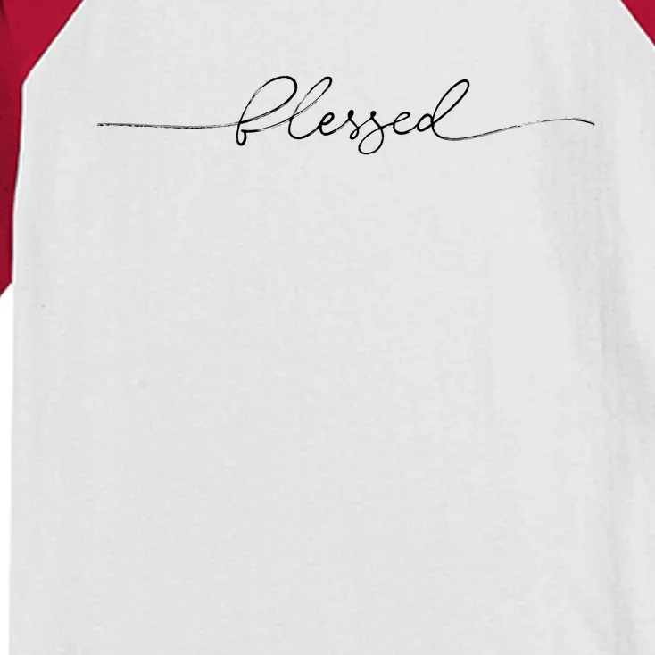 Blessed Cute Kids Colorblock Raglan Jersey