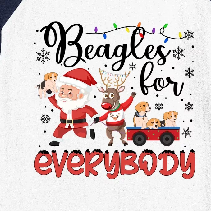 Beagle Christmas Beagles For Everybody Beagle Xmas Great Gift Baseball Sleeve Shirt