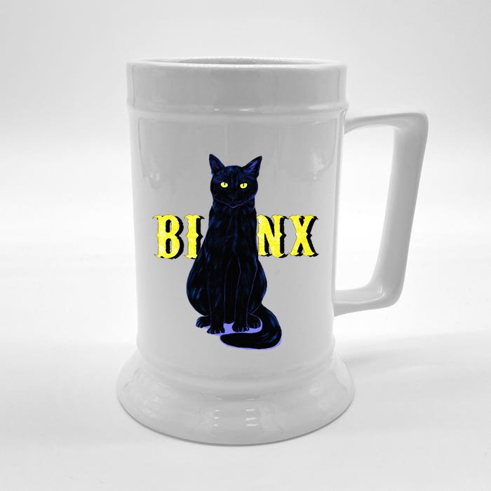 Black Cat Binx Halloween Gifts Party Front & Back Beer Stein