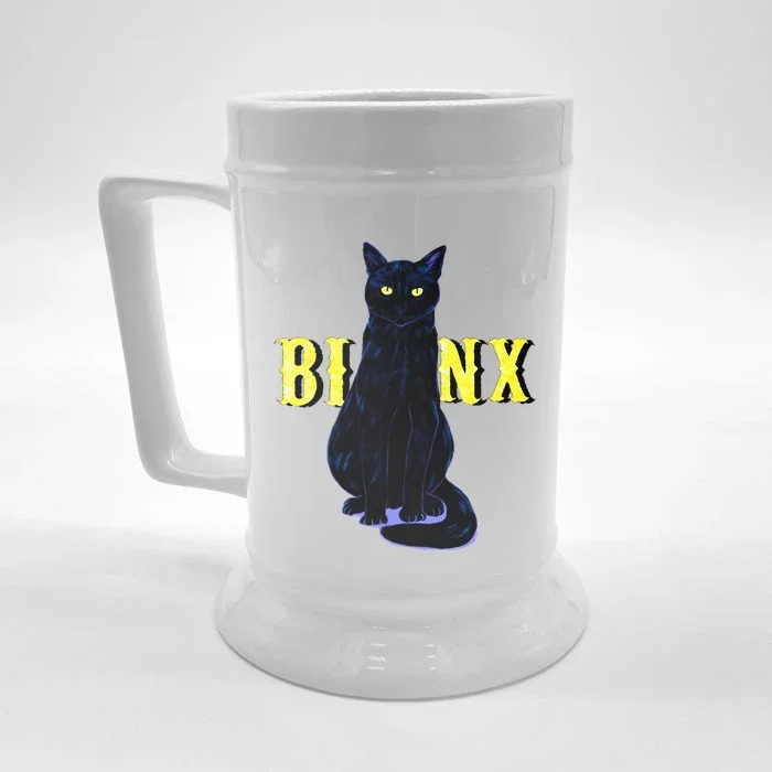 Black Cat Binx Halloween Gifts Party Front & Back Beer Stein