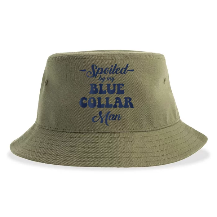 Blue Collar Better Half Spoiled By My Blue Collar Man Sustainable Bucket Hat