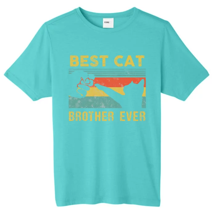 Best Cat Brother Ever Vintage Cats Happy Father's Day ChromaSoft Performance T-Shirt