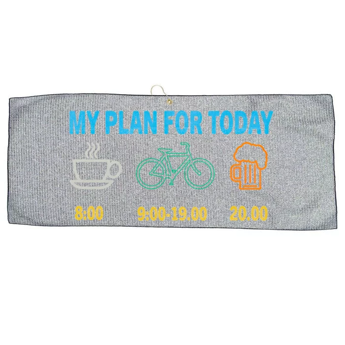 Beer Coffee Bike Ride Bicycle Mountain Cycling Bicycling Tee Gift Large Microfiber Waffle Golf Towel