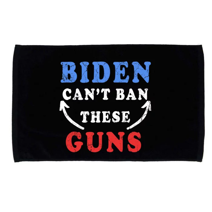 Biden Can't Ban These Guns gym workout funny weightlifting Microfiber Hand Towel