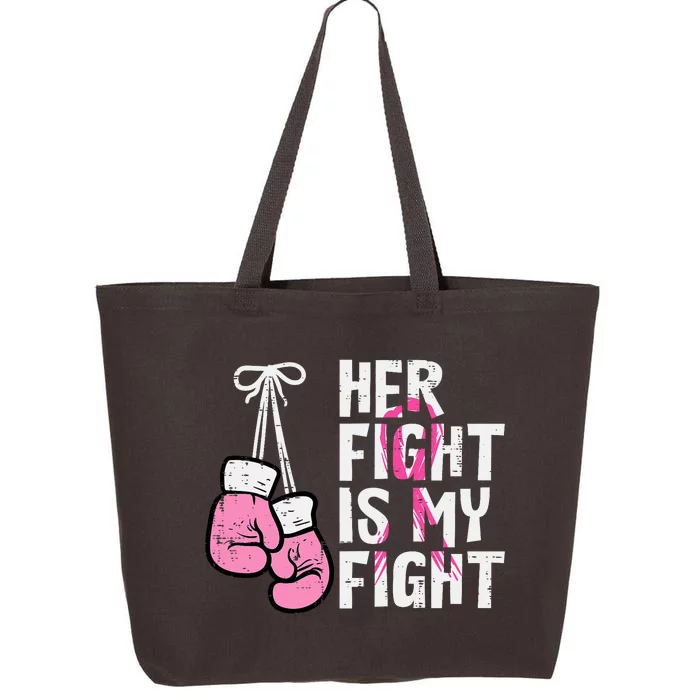 Breast Cancer Boxing Gloves Her Fight My Fight Women 25L Jumbo Tote