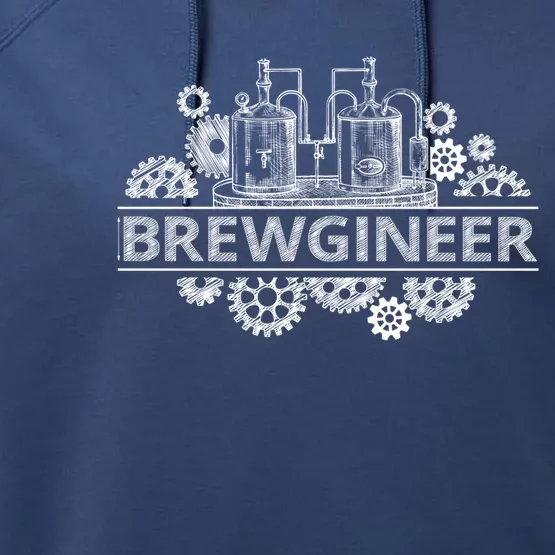 Brewgineer Craft Beer Brewer Beergineer Homebrew Gift Performance Fleece Hoodie