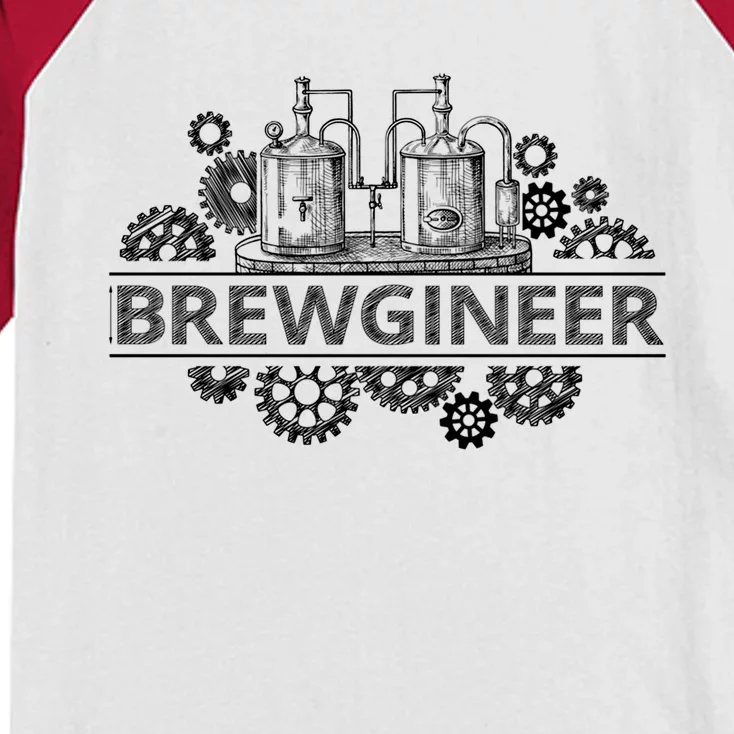 Brewgineer Craft Beer Brewer Beergineer Homebrew Gift Kids Colorblock Raglan Jersey