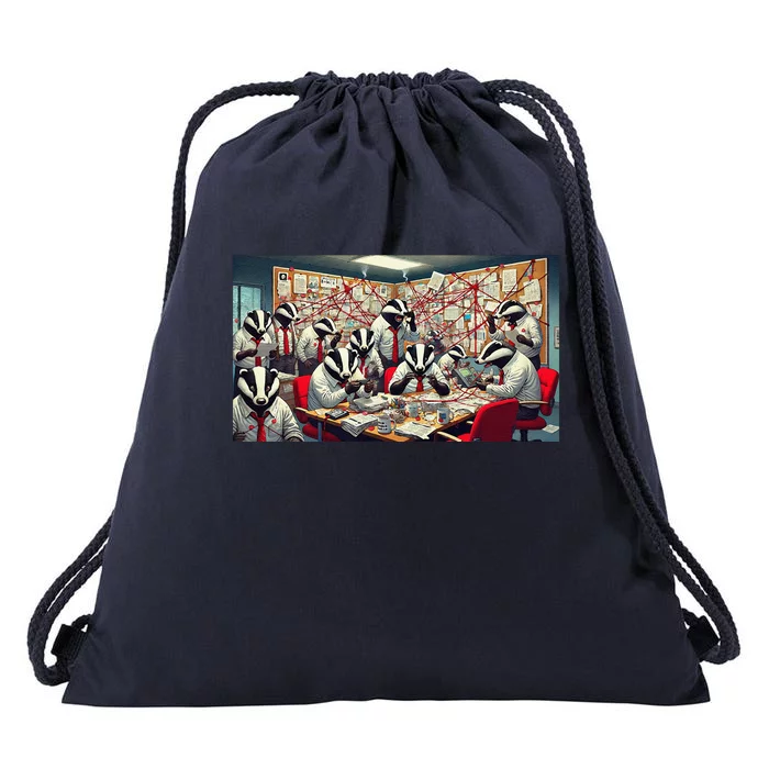 Badger Conspiracy Drawstring Bag