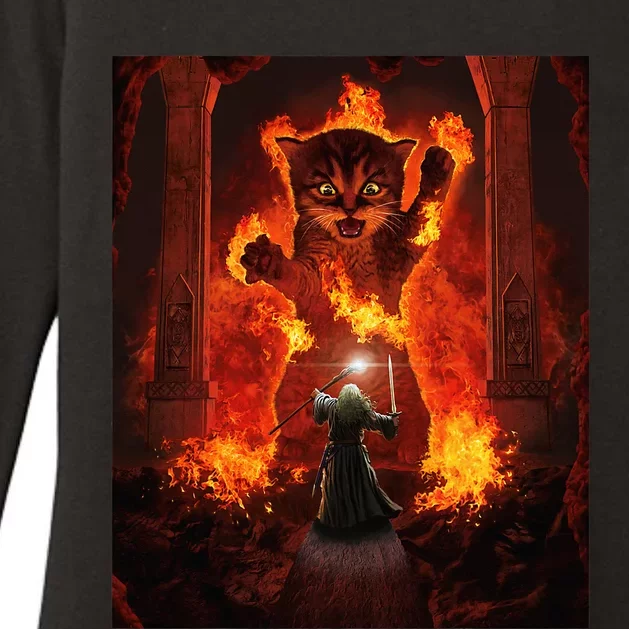 Balrog cat Womens CVC Long Sleeve Shirt