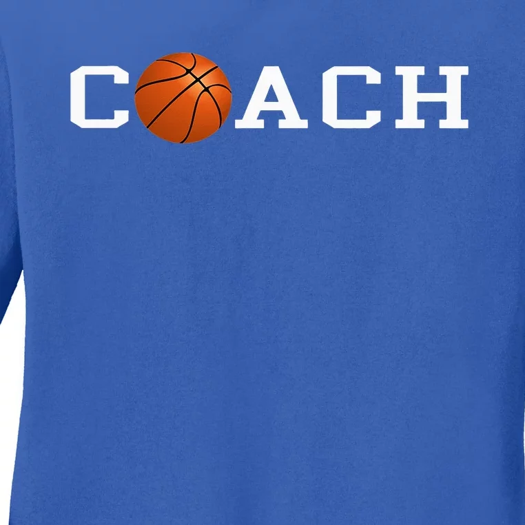 Basketball Coach Ladies Long Sleeve Shirt