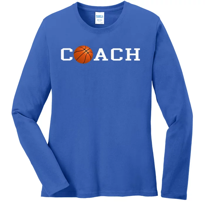 Basketball Coach Ladies Long Sleeve Shirt